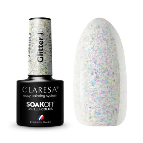 Claresa gél lak na nechty glitter 1 5 g Claresa gél lak na nechty glitter 1 5 g