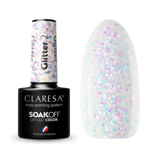 Claresa gél lak na nechty glitter 2 5 g Claresa gél lak na nechty glitter 2 5 g