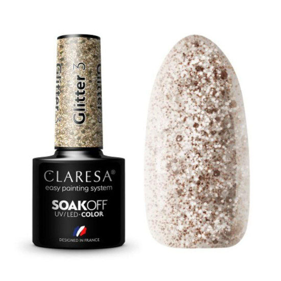 Claresa gél lak na nechty glitter 3 5 g Claresa gél lak na nechty glitter 3 5 g