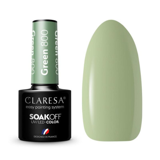 Claresa gél lak na nechty zelený 800 5 g Claresa gél lak na nechty zelený 800 5 g