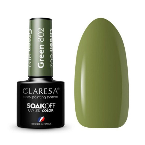 Claresa gél lak na nechty green 802 5 g Claresa gél lak na nechty green 802 5 g