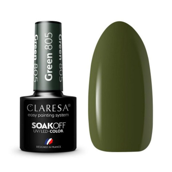 Claresa gél lak na nechty zelený 805 5 g Claresa gél lak na nechty zelený 805 5 g