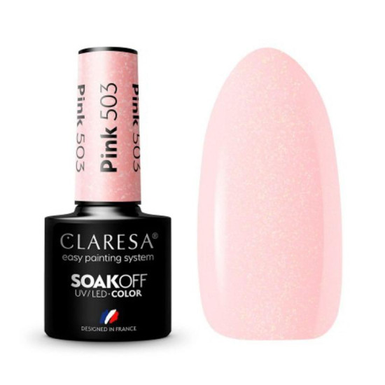 Claresa gél lak na nechty ružový 503 5 g Claresa gél lak na nechty ružový 503 5 g