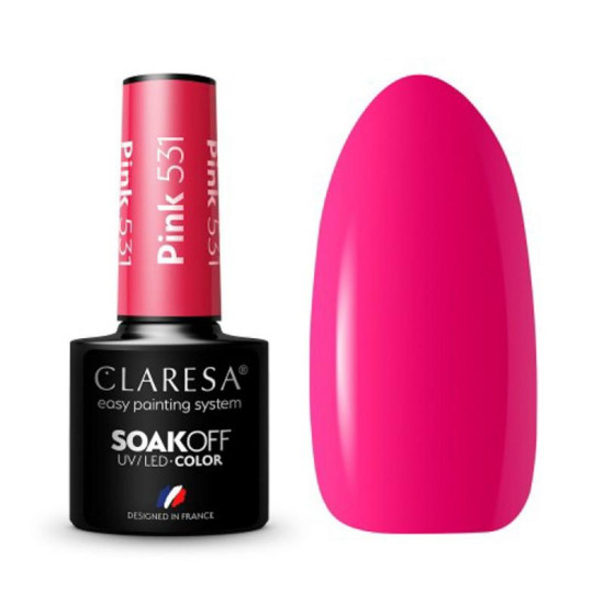 Claresa gél lak na nechty ružový 531 5 g Claresa gél lak na nechty ružový 531 5 g