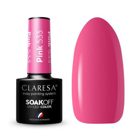 Claresa gél lak na nechty ružový 533 5 g Claresa gél lak na nechty ružový 533 5 g