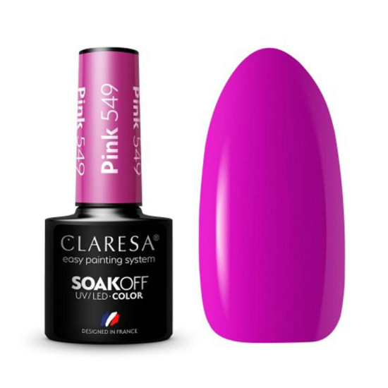 Claresa gél lak na nechty Pink nr. 549 5 g Claresa gél lak na nechty Pink nr. 549 5 g