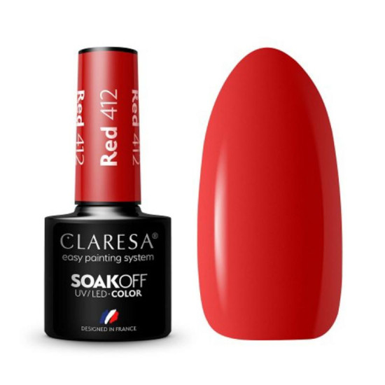 Claresa gél lak na nechty red 412 5 g Claresa gél lak na nechty red 412 5 g