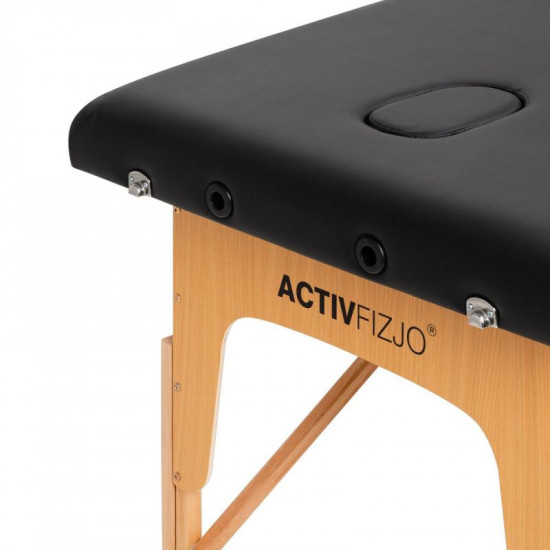 Skladací masérsky stôl Komfort Wood Activ Fizjo Lux 2 segmentový čierny Skladací masérsky stôl Komfort Wood Activ Fizjo Lux 2 segmentový čierny