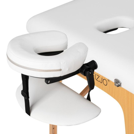 Skladací drevený masážny stôl Komfort Activ Fizjo Lux 2 segmentový 190x70 biely Skladací drevený masážny stôl Komfort Activ Fizjo Lux 2 segmentový 190x70 biely