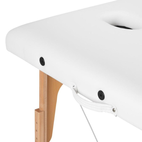 Skladací drevený masážny stôl Komfort Activ Fizjo Lux 2 segmentový 190x70 biely Skladací drevený masážny stôl Komfort Activ Fizjo Lux 2 segmentový 190x70 biely