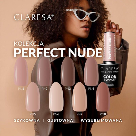 Claresa gél lak na nechty Perfect nude 6 5 g Claresa gél lak na nechty Perfect nude 6 5 g