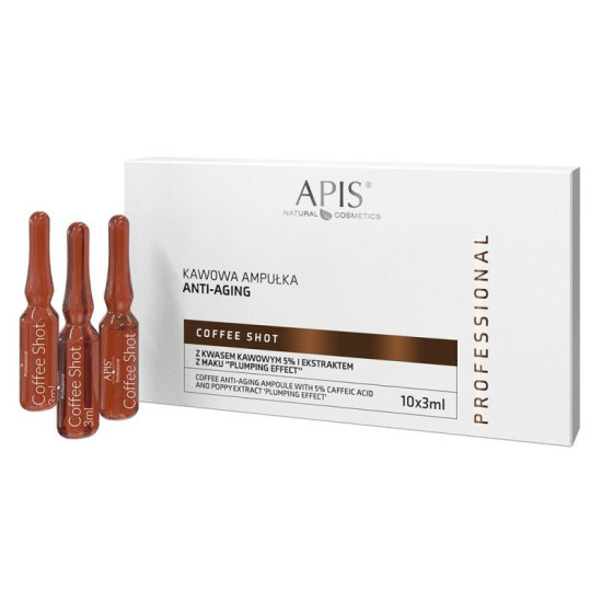 Apis Coffee shot kávová ampulka anti-aging s kyselinou kávovou a extraktom z maku Apis Coffee shot kávová ampulka anti-aging s kyselinou kávovou a extraktom z maku
