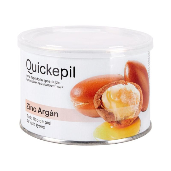 Vosk na depiláciu v plechovke Quickepil zinok - argán 400 ml Vosk na depiláciu v plechovke Quickepil zinok - argán 400 ml