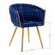 Kreslo 4Rico QS-GW06G zamatové modré Kreslo 4Rico QS-GW06G zamatové modré
