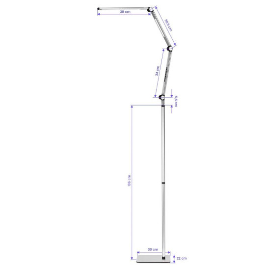 Terapeutická LED lampa Yoga 22W strieborná Terapeutická LED lampa Yoga 22W strieborná