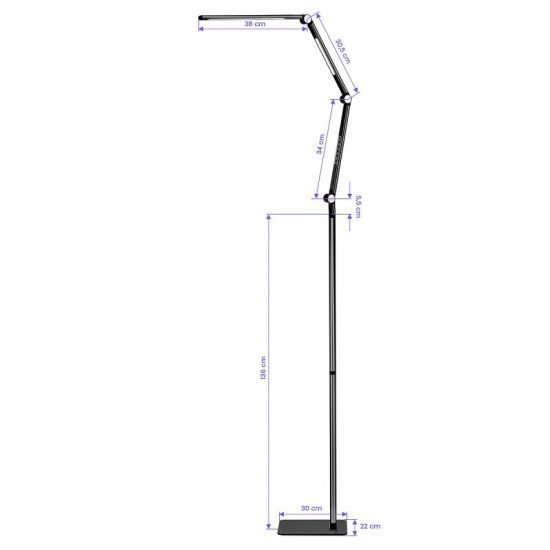 Terapeutická LED lampa Yoga 22W čierna Terapeutická LED lampa Yoga 22W čierna