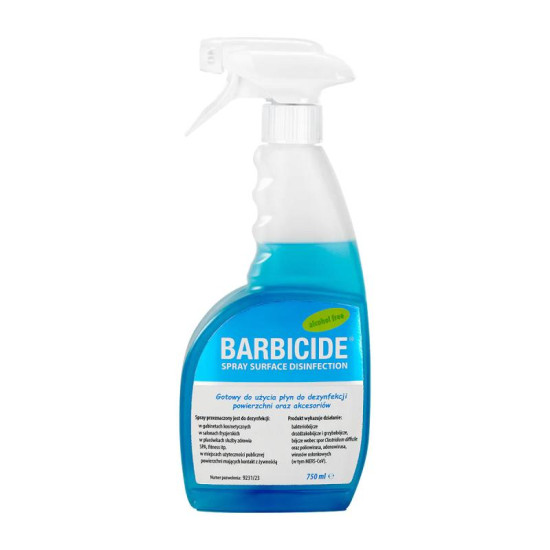 Barbicide dezinfekčný sprej na všetky typy povrchov 750 ml bez zápachu Barbicide dezinfekčný sprej na všetky typy povrchov 750 ml bez zápachu