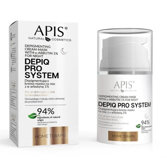 Apis Depiq Pro System Depigmentačná nočná krémová maska alpha-arbutínom 1%
Apis Depiq Pro System Depigmentačná nočná krémová maska alpha-arbutínom 1%