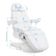 Kozmetické kreslo Azzurro Lux 3 motorové biele Kozmetické kreslo Azzurro Lux 3 motorové biele