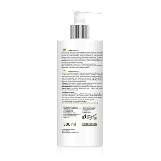 Apis CERAMIDE REPAIR Jemné umývanie tváre s ceramidmi a beta glukánom 500 ml Apis CERAMIDE REPAIR Jemné umývanie tváre s ceramidmi a beta glukánom 500 ml
