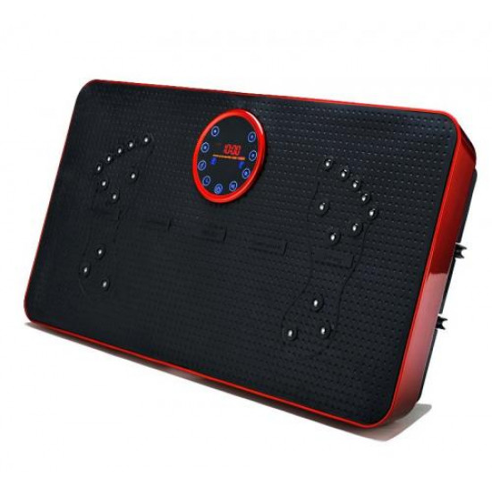 Vibračná plošina Fitpal Slim s magnetoterapiou + popruhy + hudba + ovládač, červená Vibračná plošina Fitpal Slim s magnetoterapiou + popruhy + hudba + ovládač, červená