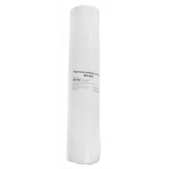 Jednorázové papierové-foliované prestieradlo 51x50 cm biele, 40 m Jednorázové papierové-foliované prestieradlo 51x50 cm biele, 40 m